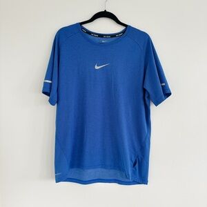 Nike Men's Aeroreact Short Sleeve Blue Running XL T-Shirt